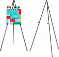 63'' Tall Steel Folding Tripod Display Adjustable Instant Easel Display Stand With Bag for Signs Presentations Posters Art