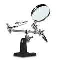 2.5X Three-hand Jewelry Welding Magnifying Glass Metal Soldering Helping Hand Magnifier with Adjustable Auxiliary Clips