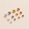 2.5- 5.5mm 925 Sterling Silver Accessory Crimp Bead Cover for Bracelet and Necklace Making
