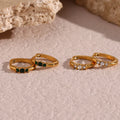 Dreamshow Dainty AAA Zircon Huggies Hoop Earring 18K Gold Plated Hoop Earring Stainless Steel Earring for Women