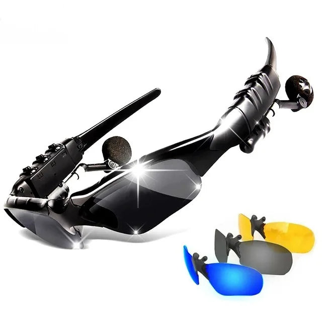 Fashion Sports Stereo Smart Wireless 4.0 Earphone Telephone Microphone Polarized Driving Sunglasses/mp3 Riding Eyes Glasses