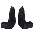 Hand-themed Resin Book Supports Hand-painted Artistic Gesture & Solid Black Texture Home Office Decorative Literary Accent