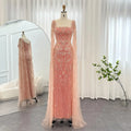 Jancember SZ497 Elegant Long Sleeve Square Collar Evening Formal Gowns Mermaid Dresses