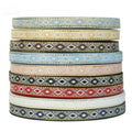 Custom Jacquard Woven 12MM Wide High Tenacity Polyester Cotton Embroidered Webbing Ribbons for Garment Home Textile Bags & Shoes