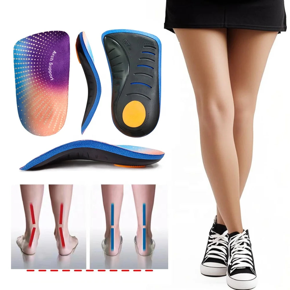 3/4 Orthotic Shoe Insoles Eva Plantar Fasciitis Shoes Everyday Foot Orthotics Arch Support Insoles Foot Drop Plantar Insoles