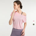 New Female Stretch Tops Quick Dry Breathable Fitness T-shirt Dance Training Yoga Short-sleeved
