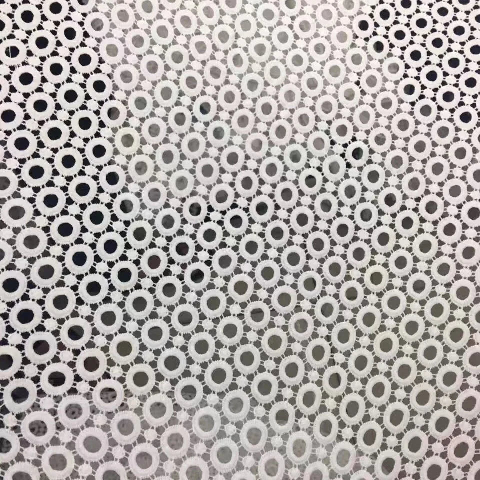 Top Quality Water-soluble Milk Silk Lace Fabric 2025 for Curtains LT21102