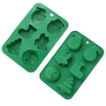 New Christmas Tree and Snowflake Silicone Mold for Biscuit Candy and Cake Holiday Gift Tool