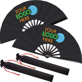 2023 Wholesale Holographic Iridescent Reflective Bamboo Hand Fan Large Hand Folding Fan Party Loud Rave Handheld Fan Foldable