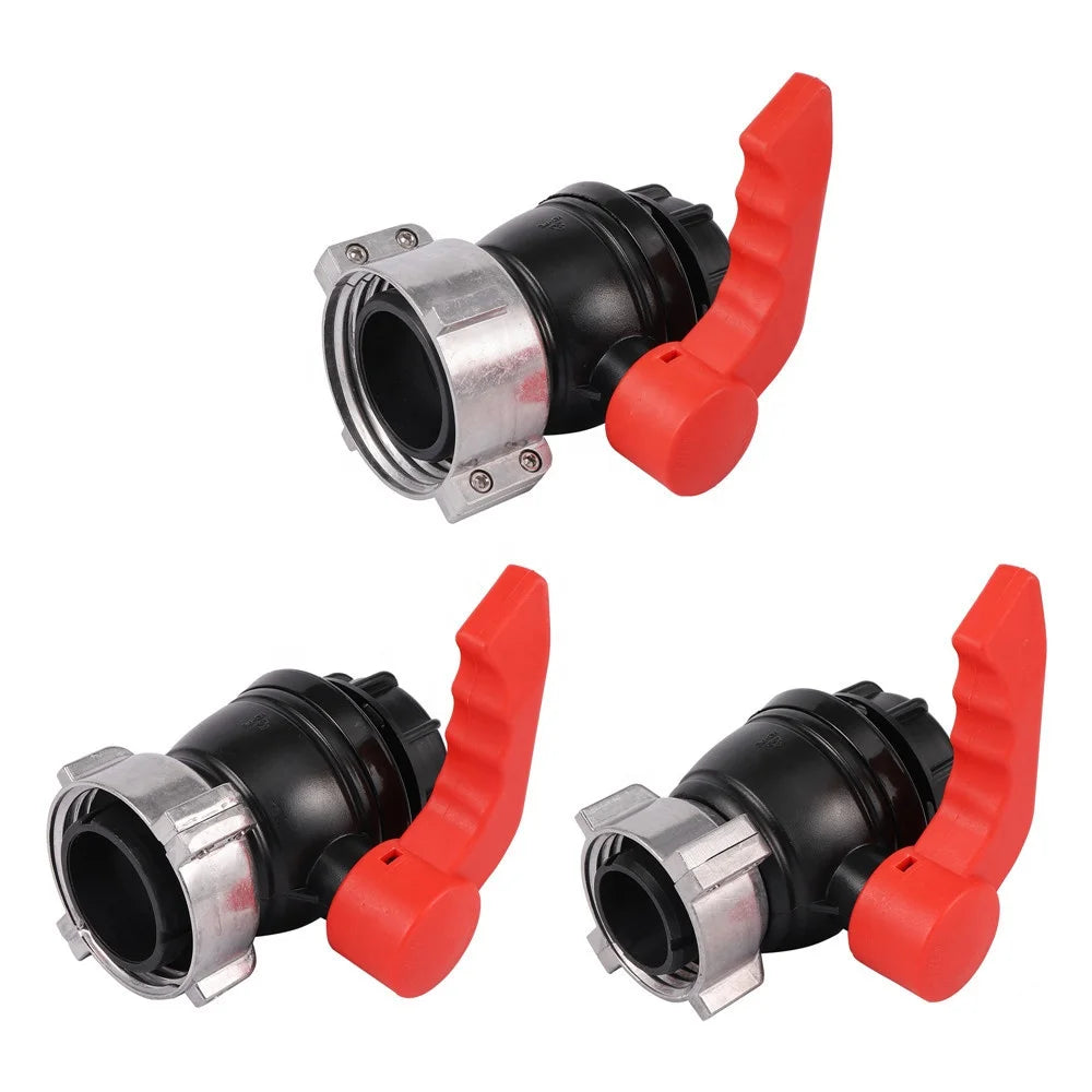 IBC Fittings Tank Adapter 62/75/ 80mm Outlet 60mm Coarse Thread IBC Tank Tote Ball Valve Discharge Valve
