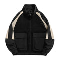 2023 New Splice Men's Stand Collar Formal Patchwork Spring Plus Size Loose Varsity Jacket Waterproof Windproof Breathable
