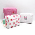 Hot Selling Travel Waterproof Pu Leather Makeup Bag Travel Storage Bag Fashion Candy Zipper Cosmetic Bags & Cases