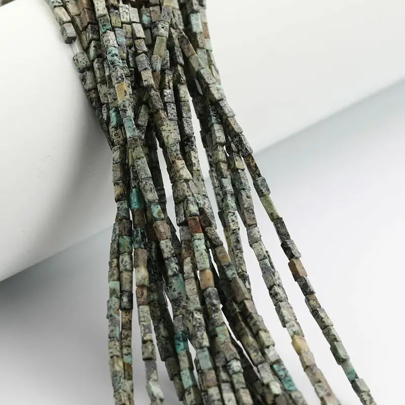 Wholesale 2*4mm Tube Natural Stone Agate Jasper Quartz Beads Rectangle Tube Beads for Jewelry Making DIY MegaBDM