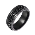 Trendy Stainless Steel Fidget Rings 8mm Multi Color Spinner Rings for Women