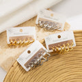 Fashion Vintage Korean Style Imitation Pearl 14K Gold Plated Stainless Steel 100mm Earrings Hoops Heart Shape Crystal Rhinestone