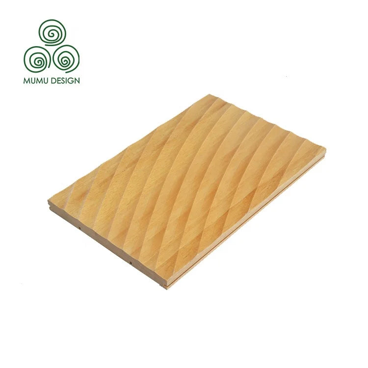 MUMU Reclaimed Barn Wooden Grooved Acoustic Paneling on Walls Decking Fluted Wood Wall Panels