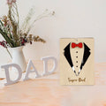 2024 Father's Day Gift Sustainable Wood Thank You Cards Laser Cut and Polished Supermarket Gift Card Holder for Mum/Dad