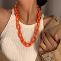 Fashion Necklace for Teen Girls Punk Hip Hop Resin Necklace Statement Acrylic Necklace for Women
