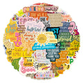 50pcs English Inspirational Words Graffiti Stickers Children Teen Suitcase Scooter Notebook Water Bottle Waterproof Sticker