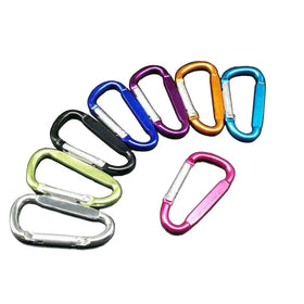 LFEDC Flat Edge Accept Logo Aluminum Alloy Metal D Ring#5 #6 #7 #8 Flat Swivel Snap Hook Carabiner