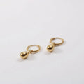 Fenny 18K Gold-plated Wholesale Tarnish Free Simple Dainty Water Drop Pendant Huggie Stainless Steel Earring for Women