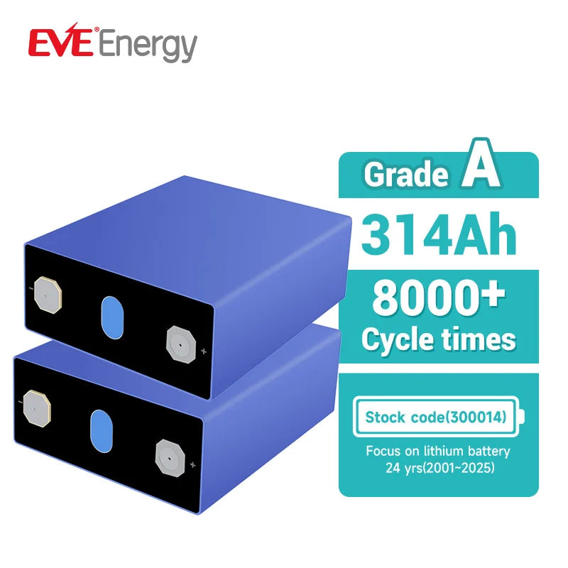 EVE Mb31 Lifepo4 EU STOCK 314ah Lifepo4 Battery 8000cycles Lifepo4 Battery for Energy Storage System
