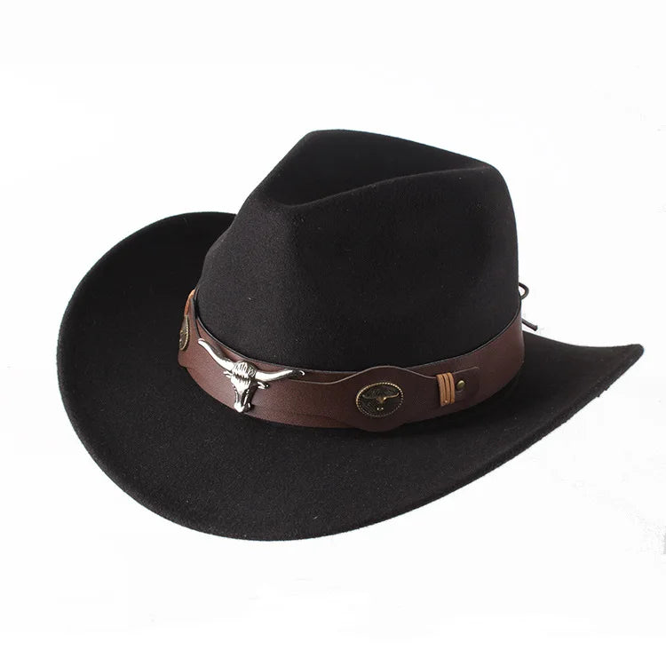 Wholesale Classic Womens Western Style Cowboy Cowgirl Hats with Wide Belt Buckle