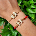 BC1259 Dainty 18k Gold Diamond Cubic Zirconia Girl and Boy Charm Chain BraceletCZ Adjustable Kids Child Children Charm Bracelet