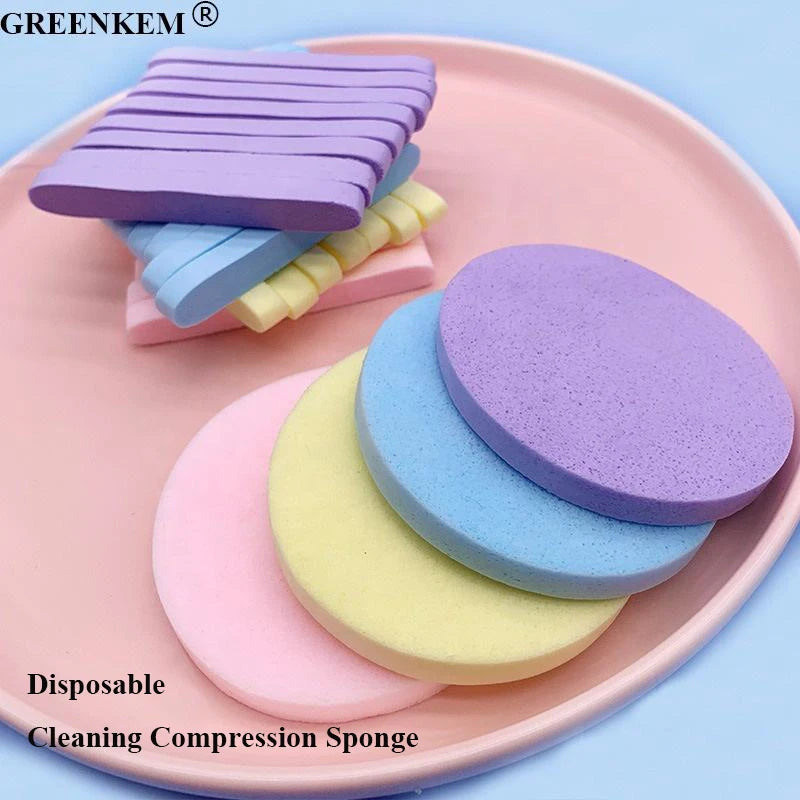 New 12pcs Bag Disposable Cleaning Compression Sponge Strip Portable Cleaning Tool Beauty Facial Cleaning Sponge