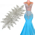 Luxury Wedding Handmade Head Crystal Wedding Hair Accessories 3D Wire Work Flower Applique for Wedding Dress WHD-126