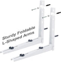 Heavy Duty Folding Mounting Adjustable Outdoor Support Split Mounting Stainless Steel Hvac Parts air Conditioner Bracket