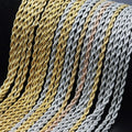 Titanium Steel Twist Chain Hip Hop Jewelry Stainless Steel Pendant Rope Chain Necklace Accessories