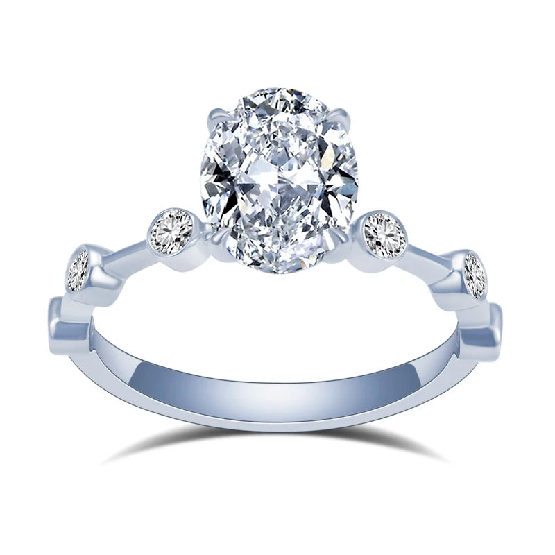 MSR-1468 Customized Jewelry 9K Gold 1.8ct E VS1 Oval Shape IGI Lab Grown Diamond Ring