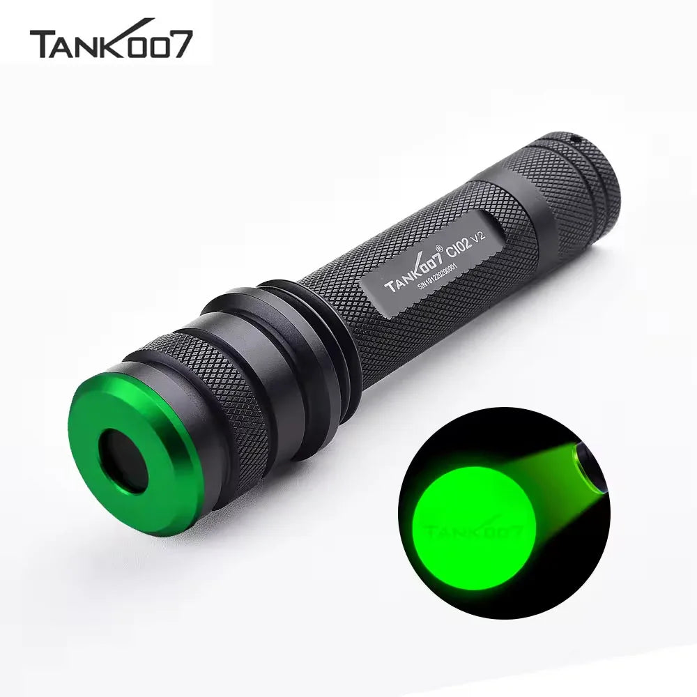 Tank007 CI02 Forensic Linterna 530nm Uniform Flashlight for Criminal Investigation CSI Led Torch Light Green LED Flashlight