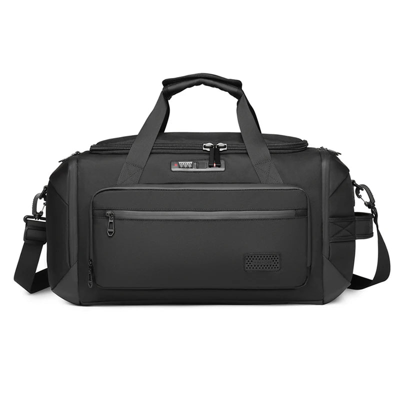 Ozuko 9709 New Trendy Sports Gym Bag Duffel Backpack With Shoe & Toiletry Bag Waterproof Anti-theft Lock on Stock for Wholesale