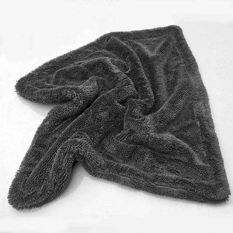 Edgeless Microfiber Twisted Car Wash Towels Double Drying Microfibre 1100gsm Care Detailing Auto Cleaning Super Andorbant Cloth