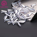 Wuzhou Synthetic Loose Gemstones  White CZ Stones Factory Wholesale Price Various Sizes Trapezoid Cut Cubic Zirconia