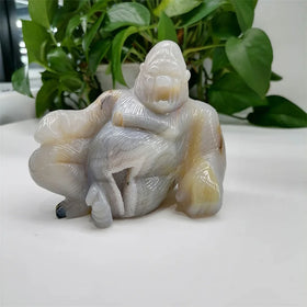 Wholesale Natural Agate Animal Statues Crystal Gorilla Crystal Kangaroo Crystal penguin Statues for Home Decoration