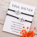 MySoul Sister Best Friend Matching Friendship Infinity Compass Lotus Knot Charm Couple Bracelets