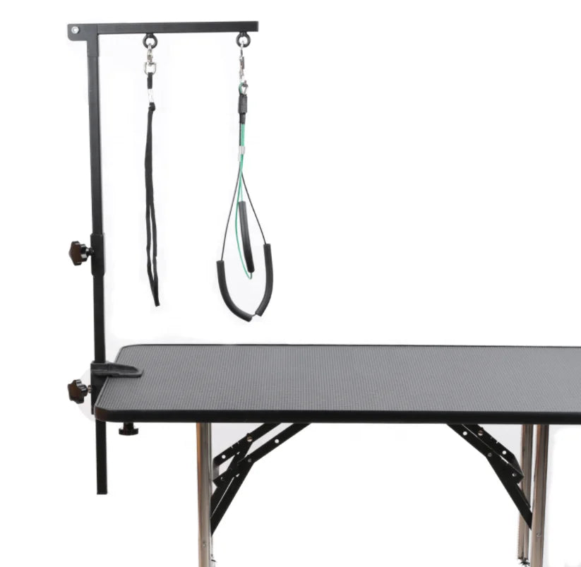 Height Adjustment 35.5" Dog Grooming Loop Noose Foldable Pet Grooming Table Arm With Clamp Pet Grooming Tool