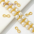 18K Gold Plated Brass 8 Shape Spacers Jewelry Findings for DIY Bracelet and Necklace Making