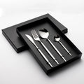 4pcs Cutlery Set Gift Box High Quality Stainless Steel Portugal Knife Dessert Serving Spoon Fork Flatware Sets for Wedding
