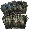 Wholesale 2M a Pack 25-30cm Black Rooster Coque Tails Feather Fringes Trims for Carnival Backpacks Collar Costume Decorations