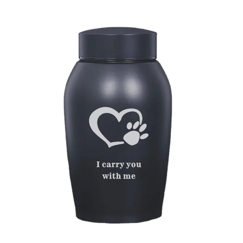 Hot Selling Stainless Steel Pet Cremation Urn Multi-Color Printed Air Tight Memorial Urn for Cat & Dog Ashes