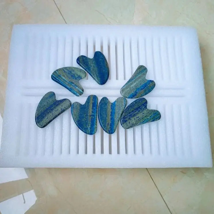2026 Gems 100% Natural lapis lazuli Gua Sha Device Jade Massager Guasha Tool