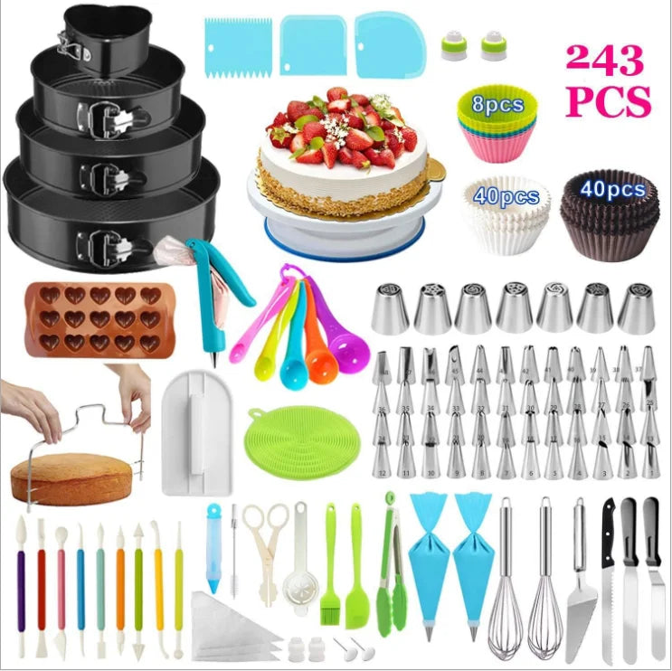 Best Seller Cupcakes Bake Setbaking Sheet With Rack Setbake Ware Set 243 PCS
