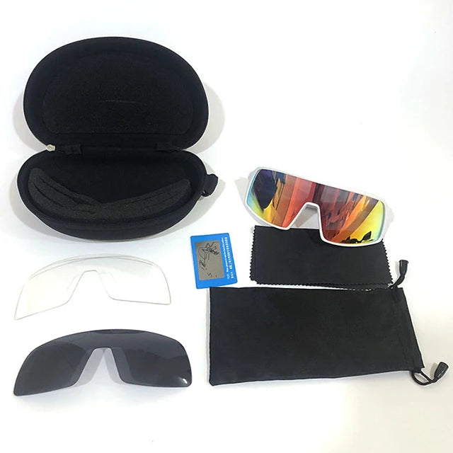 2023 New Big Frame Polarized Sunglasses Sport Mountain Bike Sunglasses Glasses Cycling Mens Outdoor Sport Sunglasses