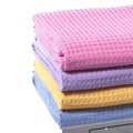 Hot Sell Solid Dyed Cotton Waffle Soft Breathable Honeycomb Fabric for Kid Bedding Blankets