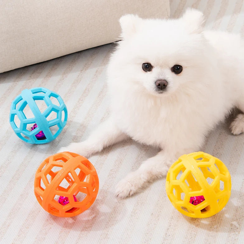 Eco-Friendly Funny Solid Hollow Pet Chew Toy Dog Puzzle Food Leakage Training Stress Reduction Play Durable TPR Ball Outdoor