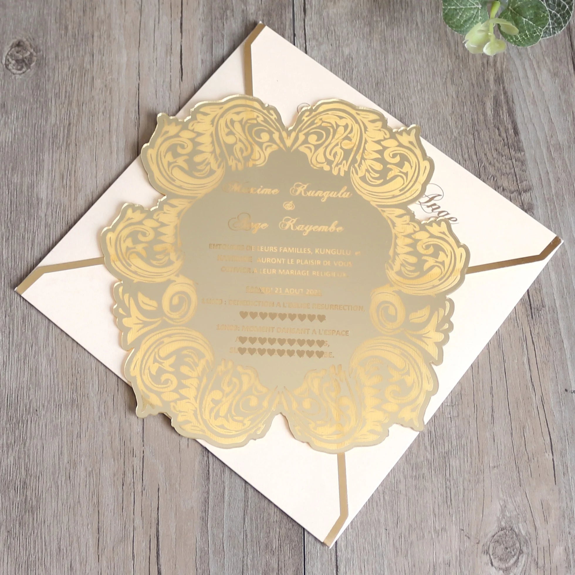 Guangdong Acrylic Products Elegant Acrylic Muslim Wedding Invitations Design Customizable and Elegant for the Modern Bride-to-be